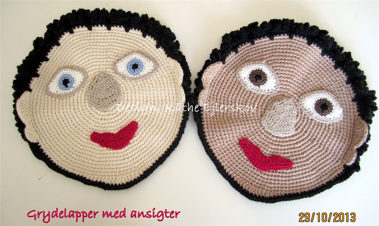 Grydelapper nr. 1. ANSIGTER