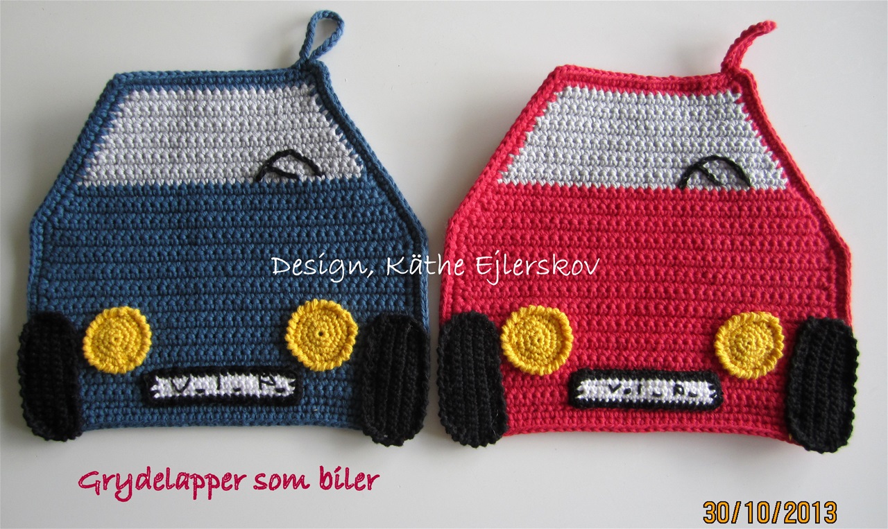 Grydelapper nr. 2. BILER